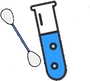 swab and test tube that show the test that will be administered for Covid-19